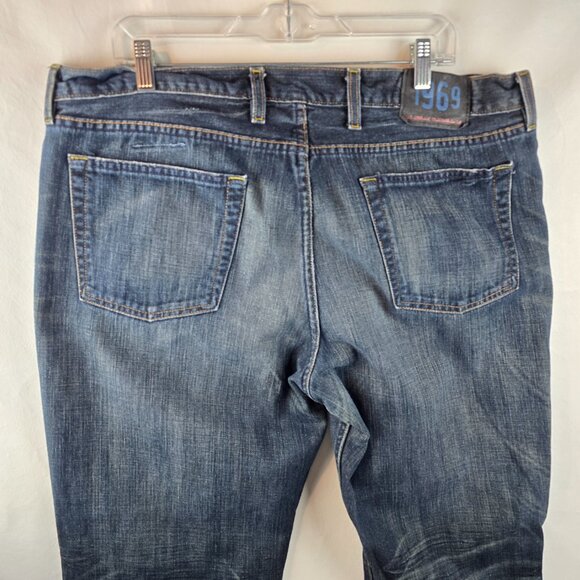 Gap 1969 Jeans Mens 40x30 Blue Straight Fit Classic Denim Button Fly Y2k 00s - Picture 7 of 12